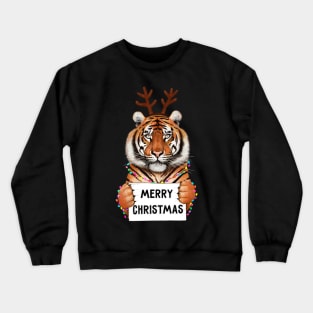 Tiger in Christmas Crewneck Sweatshirt